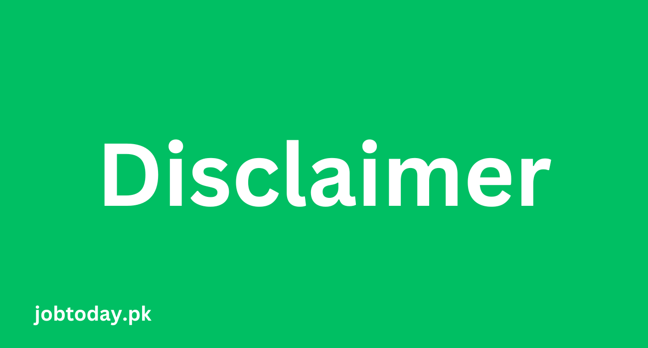 Disclaimer jobtoday